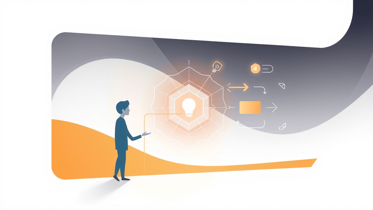 Abstract illustration of innovation with AI